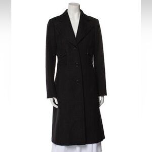 TULEH Black Textured Coat Pockets lined size Small